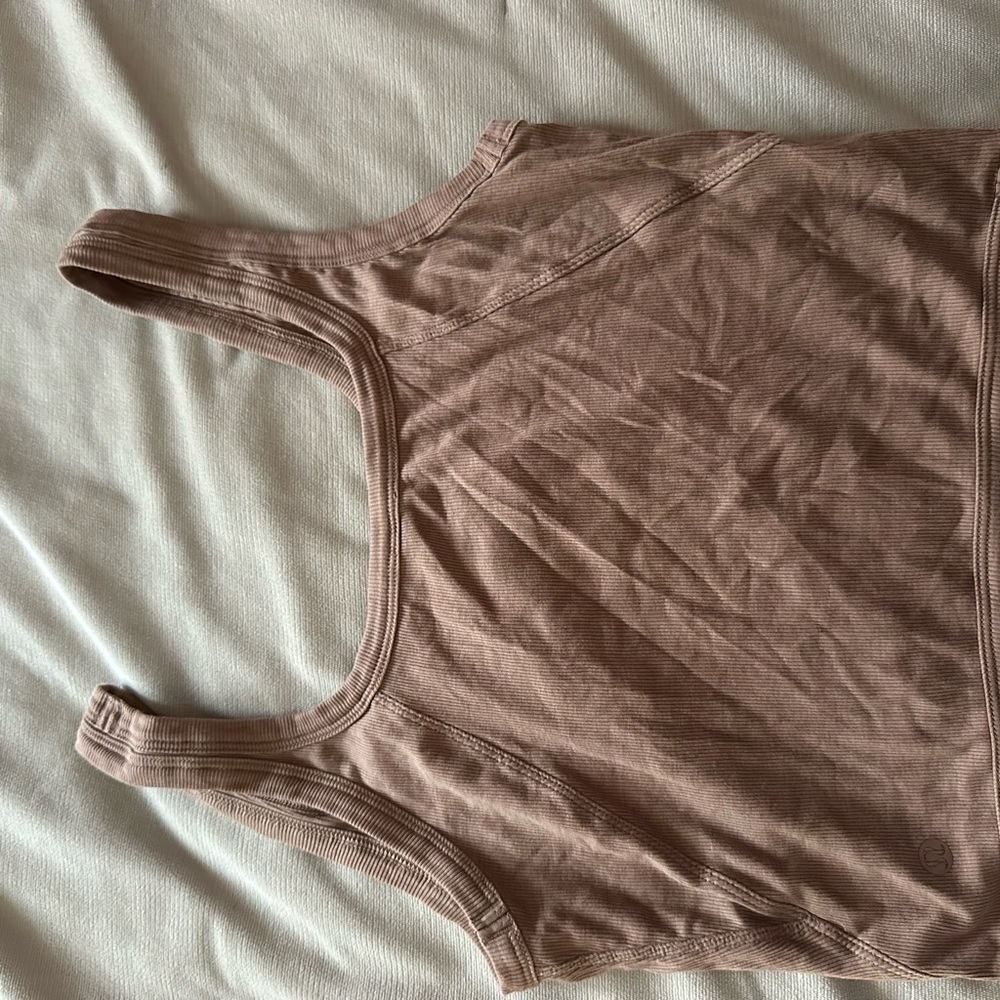Lululemon Ribbed Beige Tank Top - Picture 2 of 3